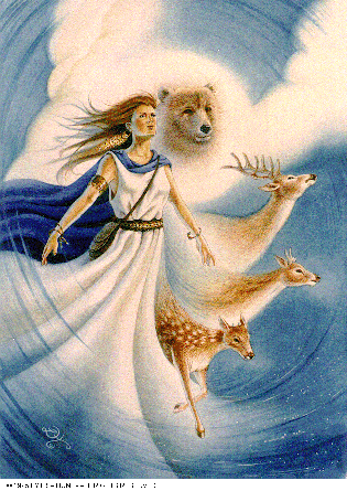 Image of Woman & Deer